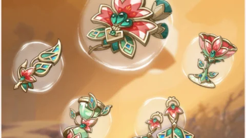 Genshin Impact Vourukashas Glow Artifact Set