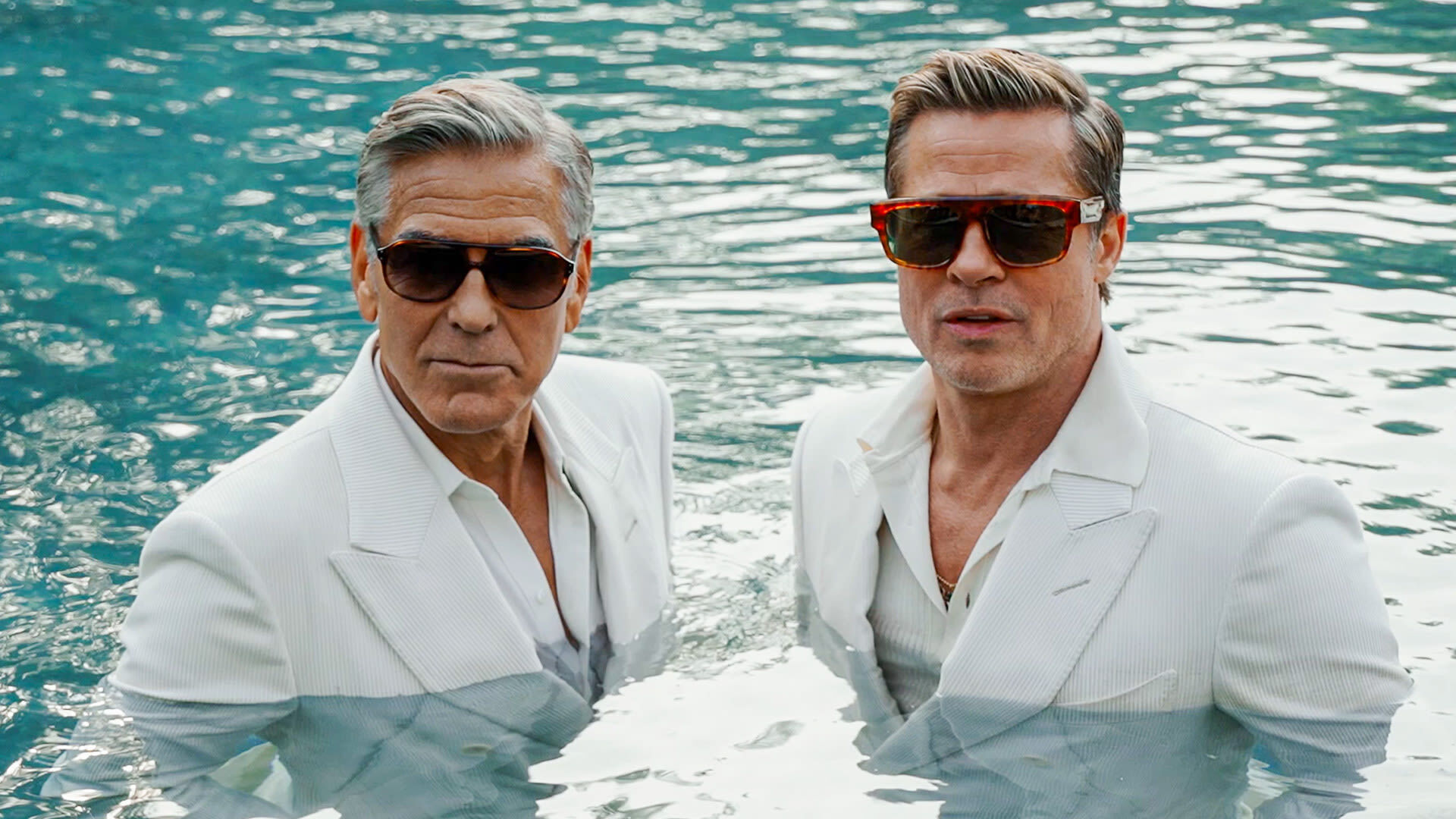 George Clooney and Brad Pitt