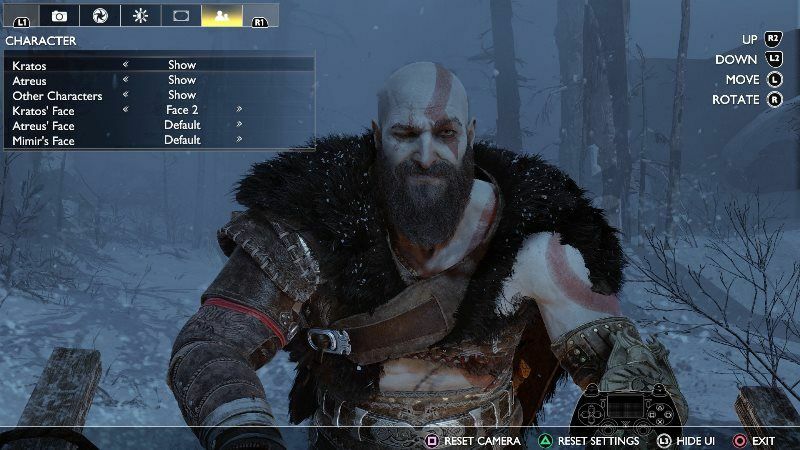 Kratos winking in God of War Ragnarök