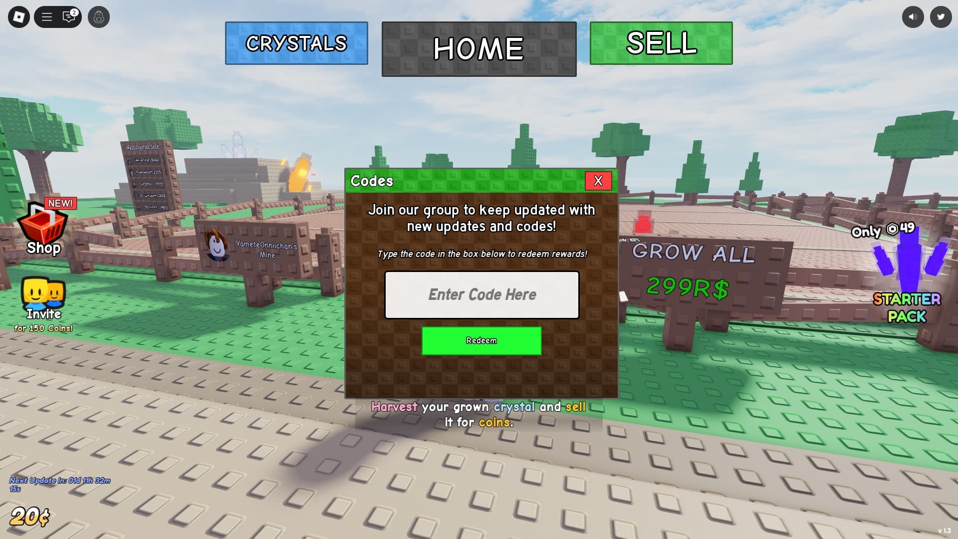 Grow Crystals How To Redeem Codes