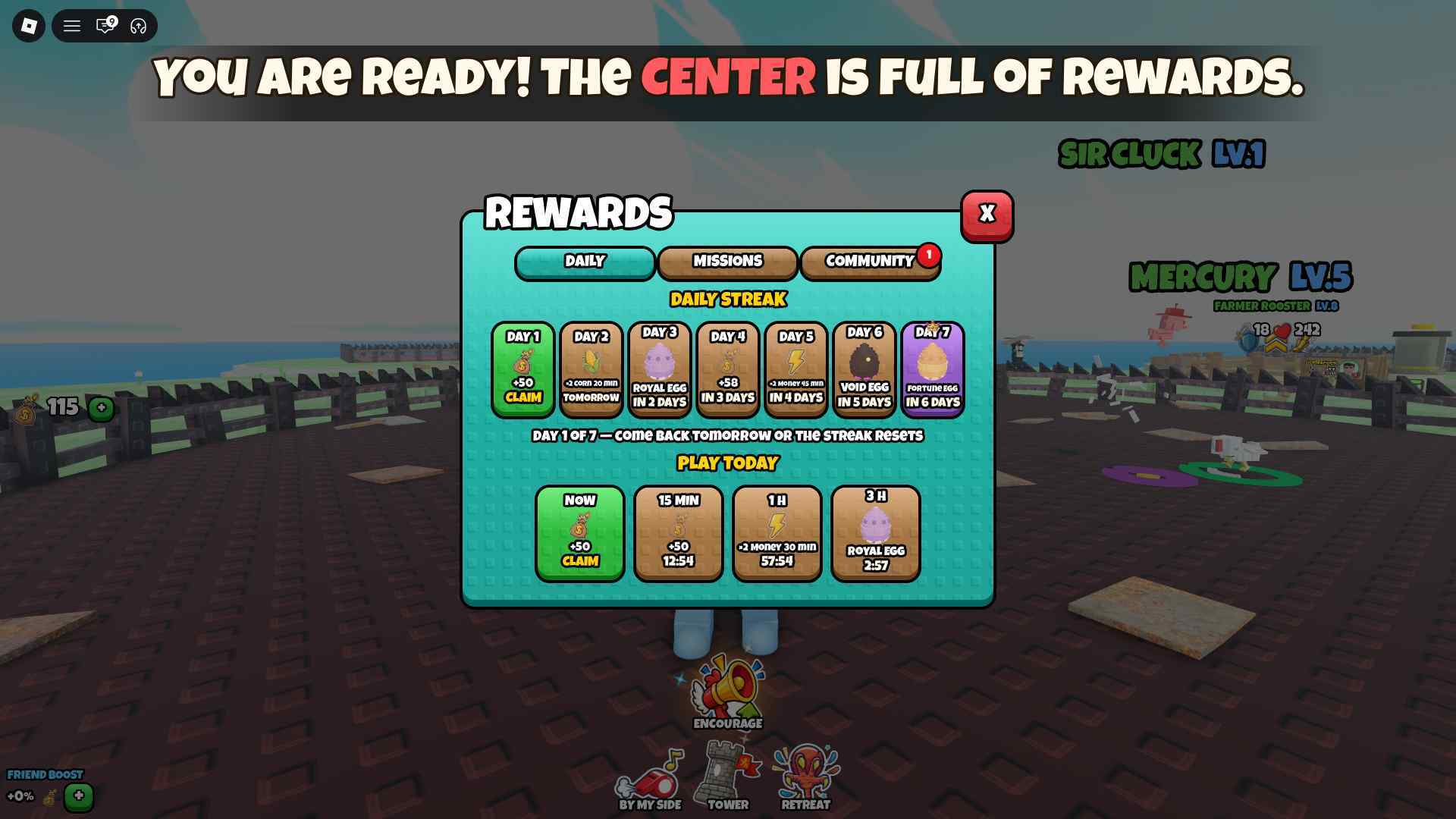 Grow a Chicken Fighter Rewards