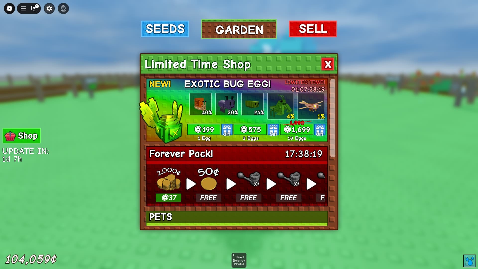 Grow a Garden Shop