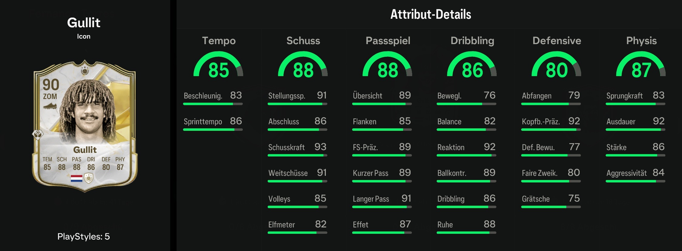 Gullit Stats