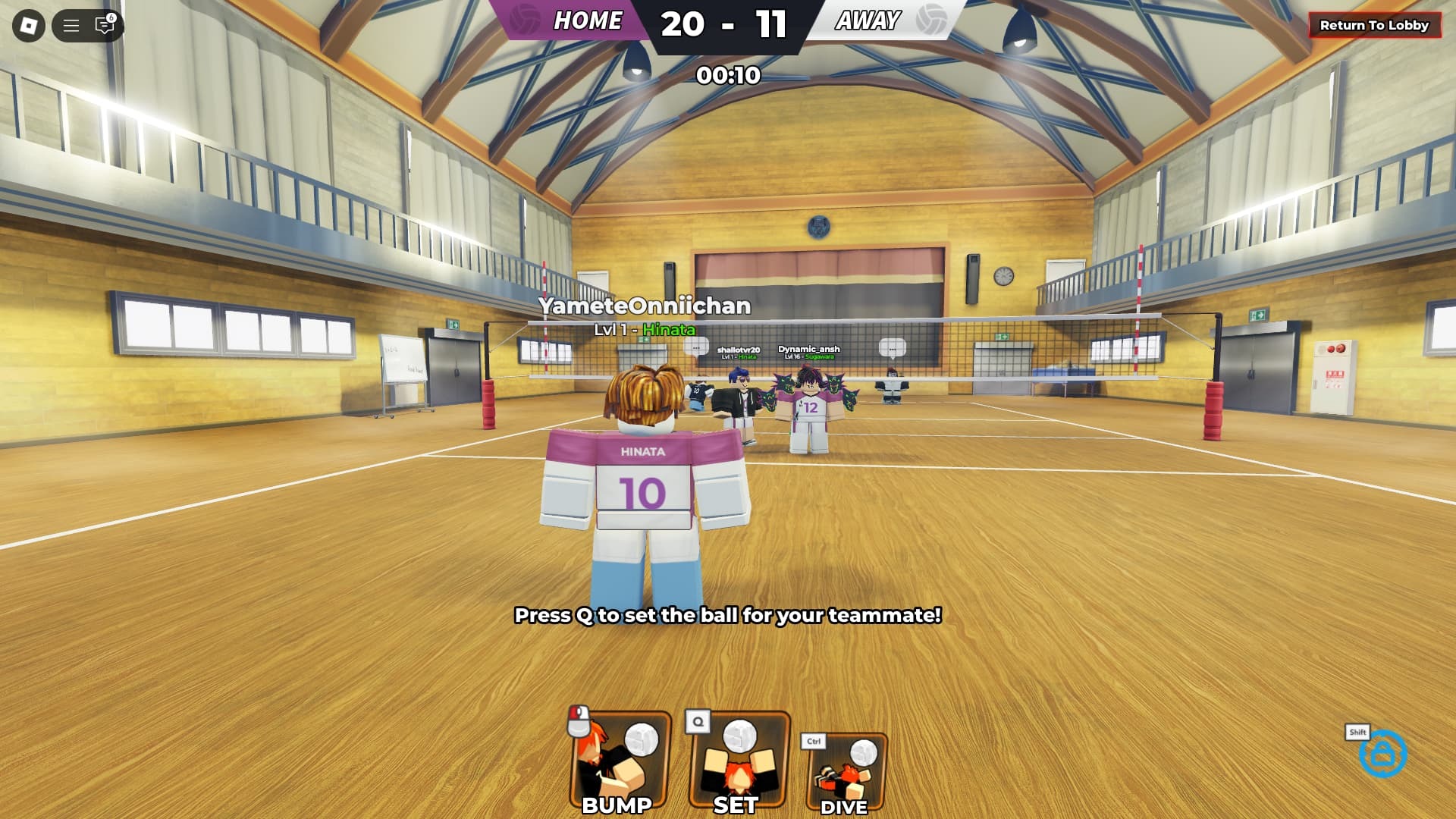 Haikyuu Legend return to lobby