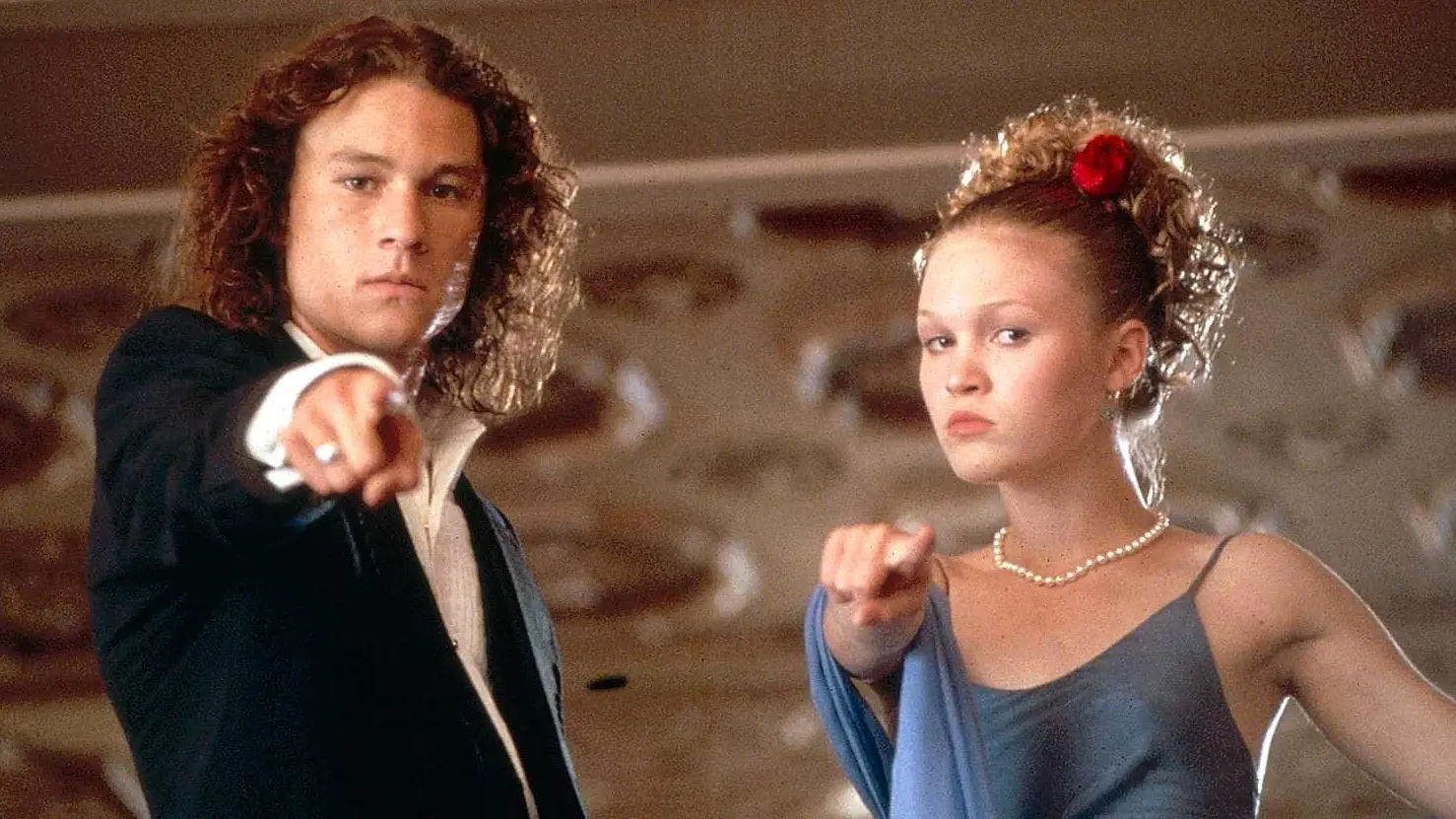 Heath Ledger and Julia Stiles 10 Things I Hate About You cropped processed by imagy