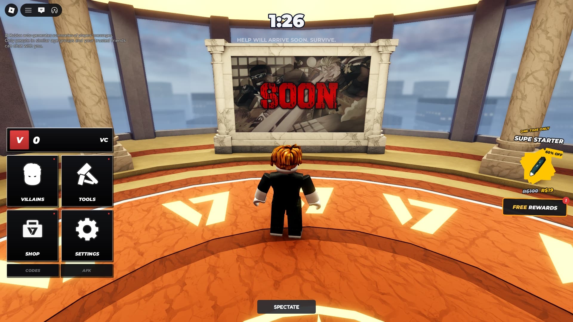Hide From The Villain Expired Codes