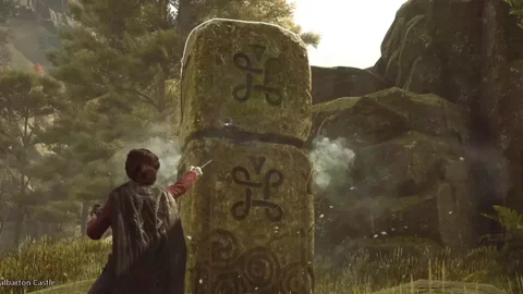 Hogwarts Legacy Merlin Trials Stone Column