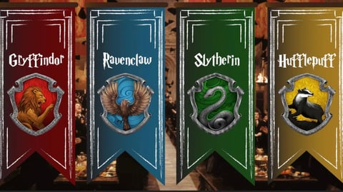 Hogwarts houses banner