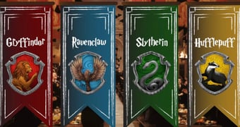 Hogwarts houses banner