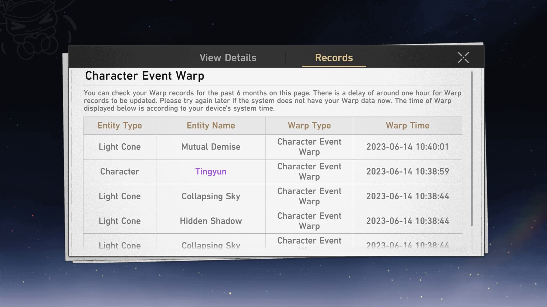 Honkai Star Rail Pity Counter