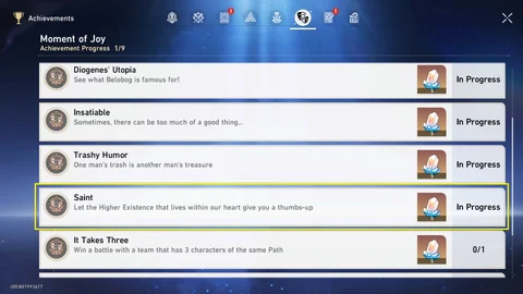 Honkai Star Rail Saint achievement