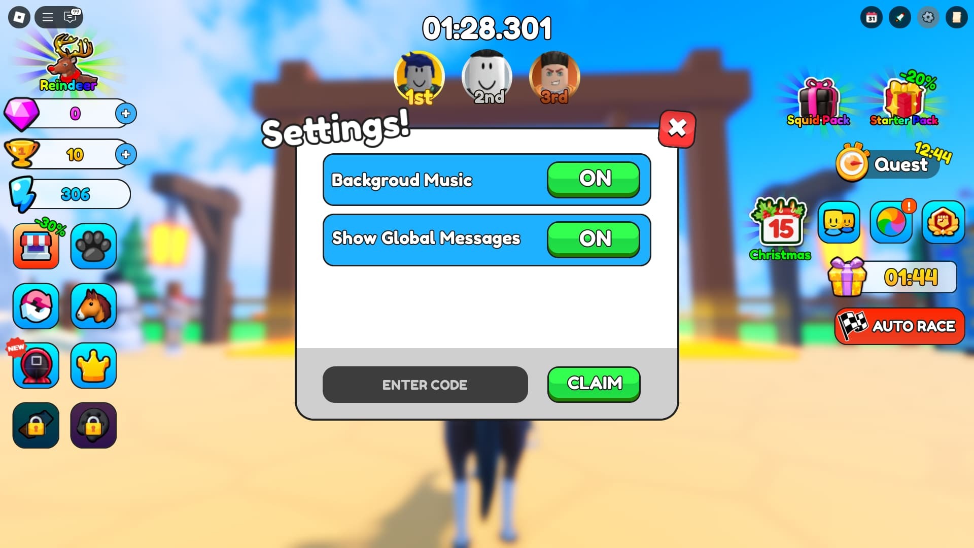 Horse Race how to redeem codes