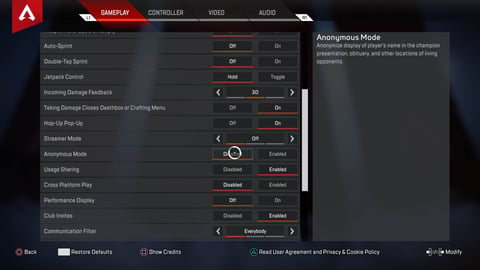 How Do You Disable Crossplay In Apex Legends
