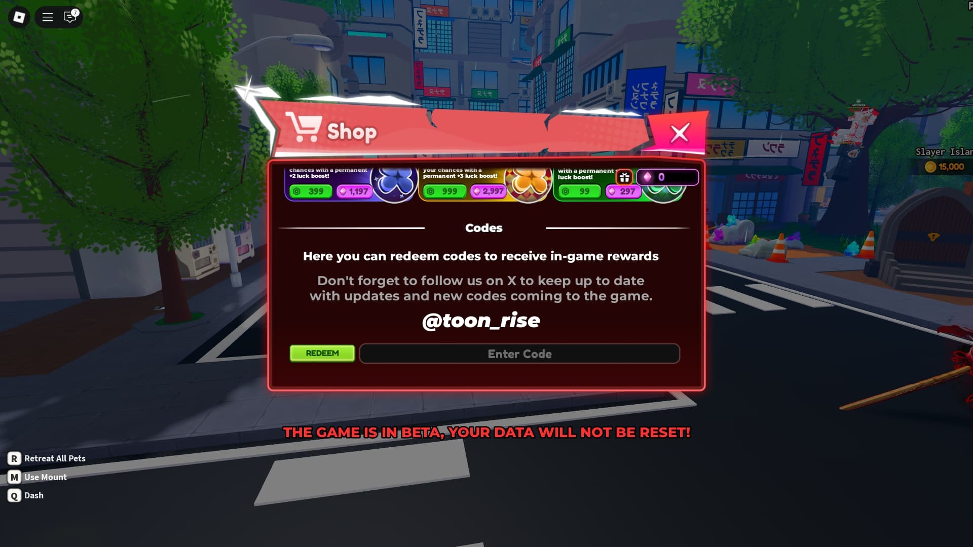 How To Redeem Codes in Anime Shadows 2