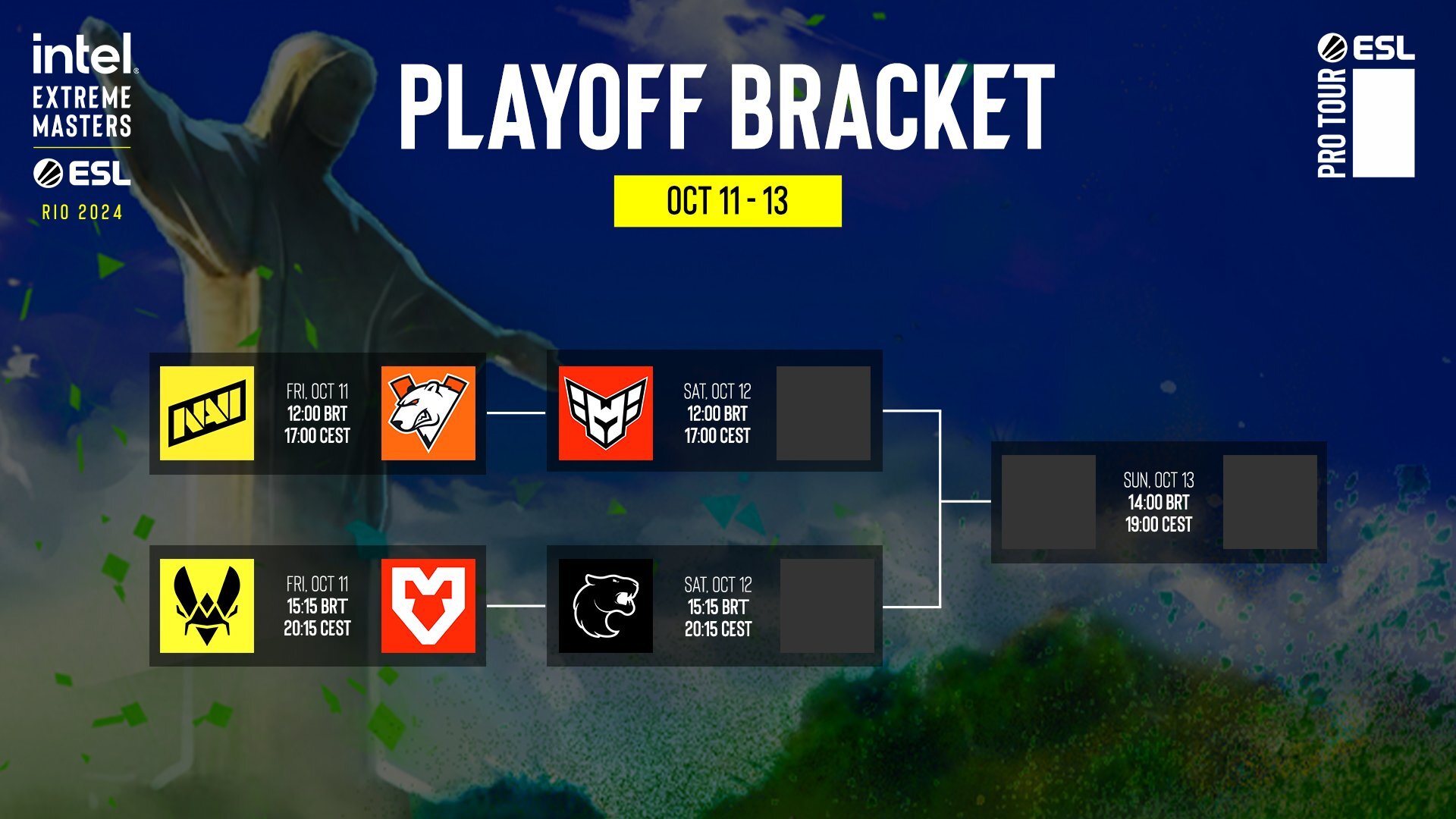 CS2: IEM Rio 2024 playoff bracket set