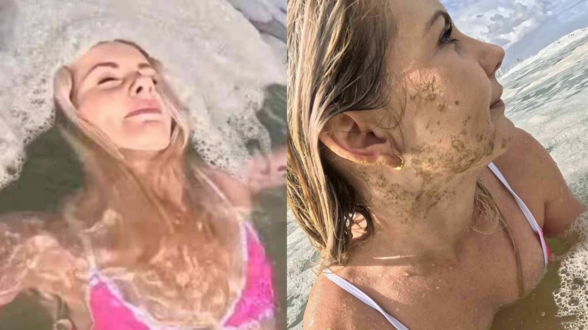 Influencerin im Abwasser
