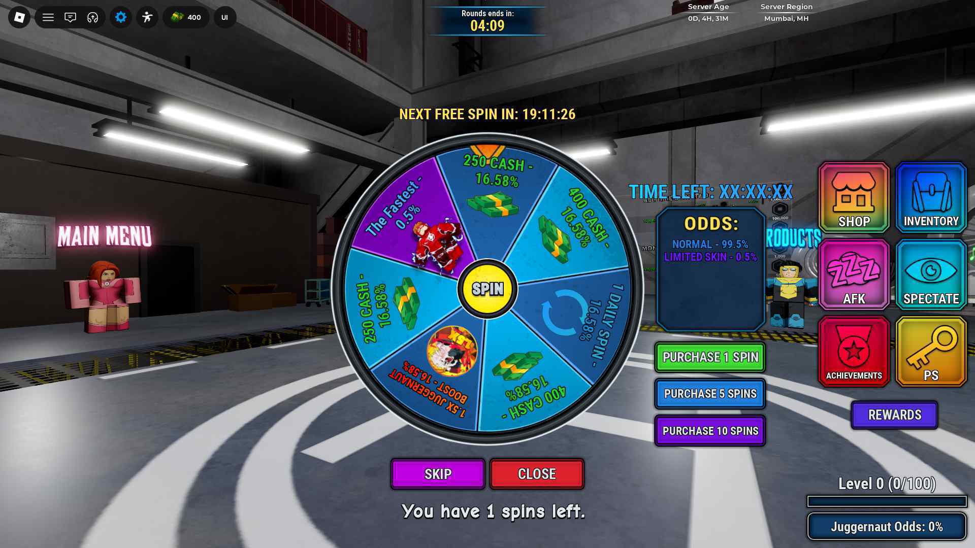 Invincible Showdown Spinning Wheel