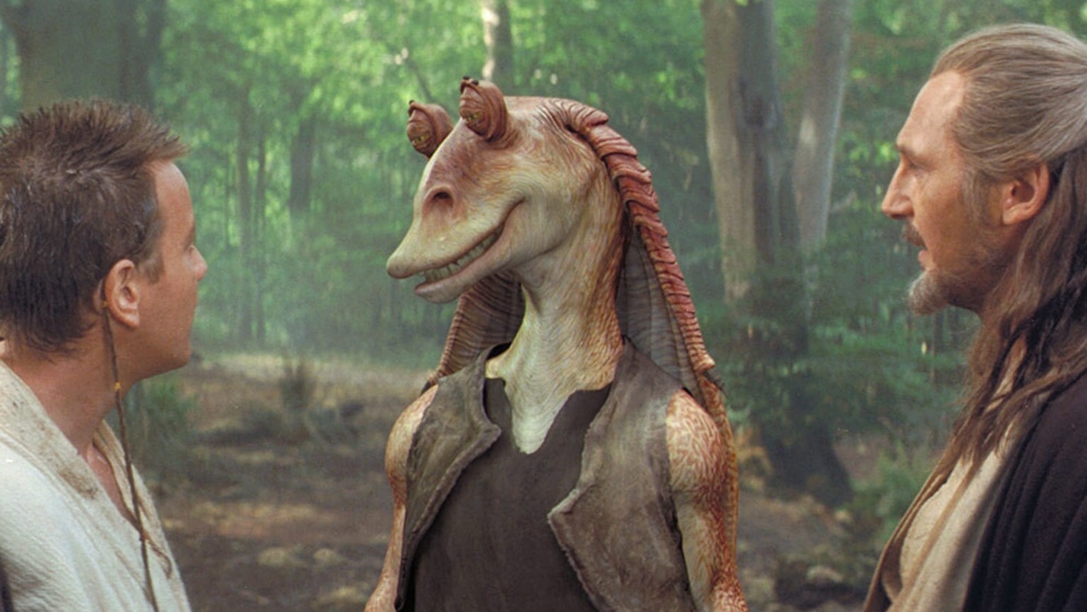 Jar Jar Binks Star Wars Episode I The Phantom Menace cropped processed by imagy