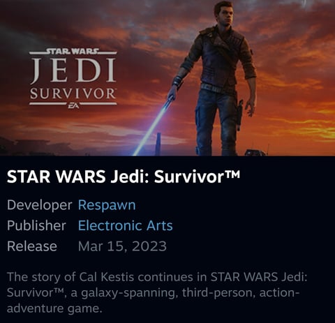 Jedi Survivor release date steam