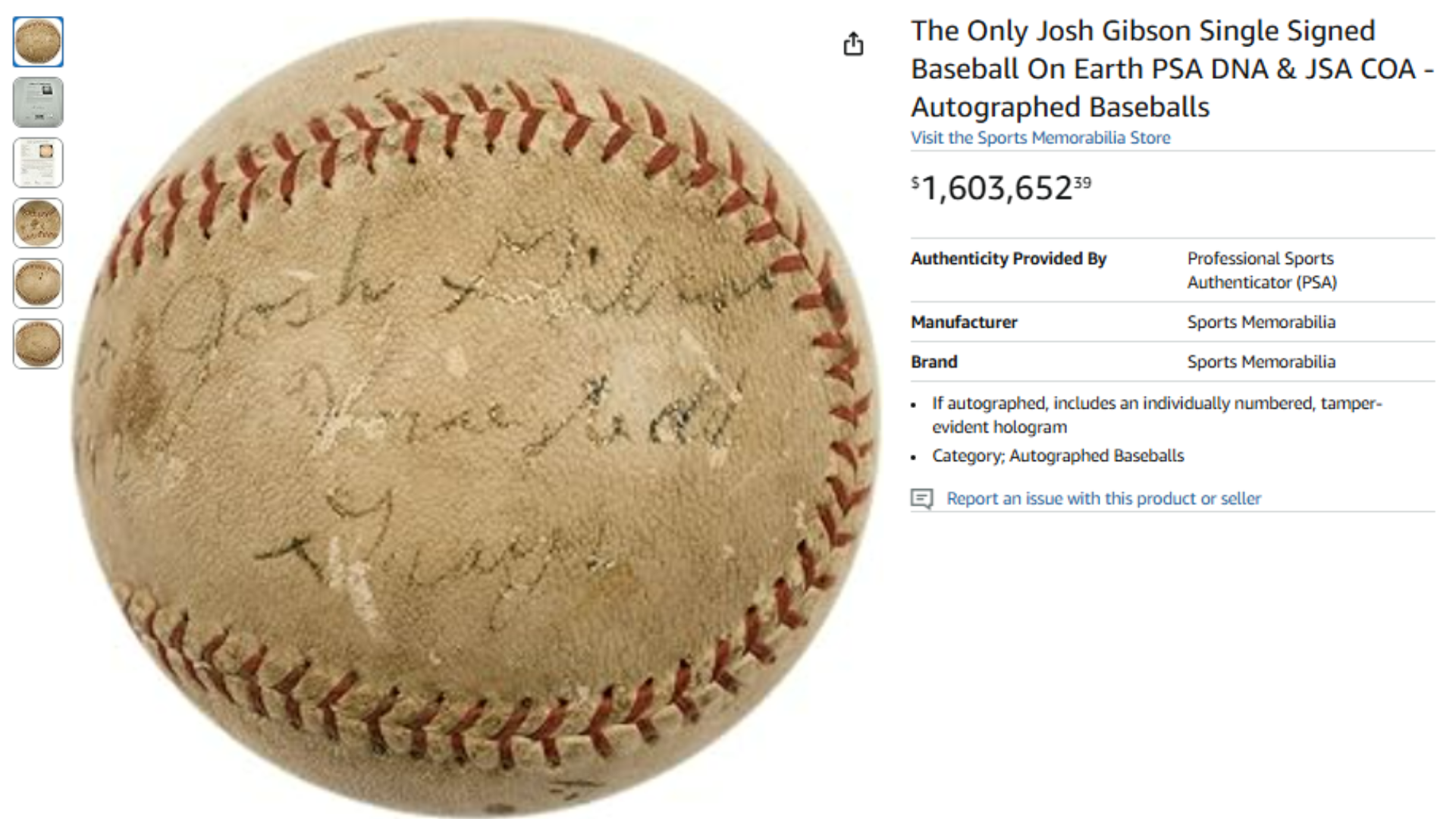 Josh Gibson Baseball