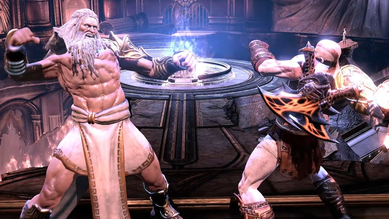 Kratos vs Zeus God of War III 2010