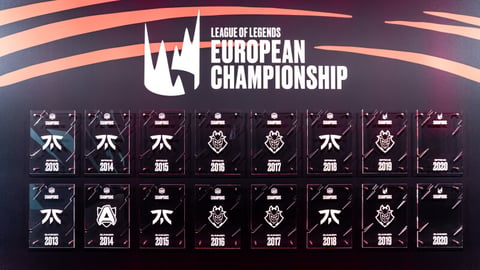 LEC Championship Wall League of Legends G2 Esports Fnatic