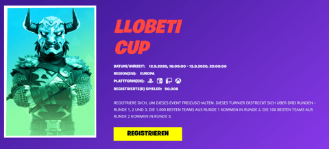 Llobeti Cup Registrieren