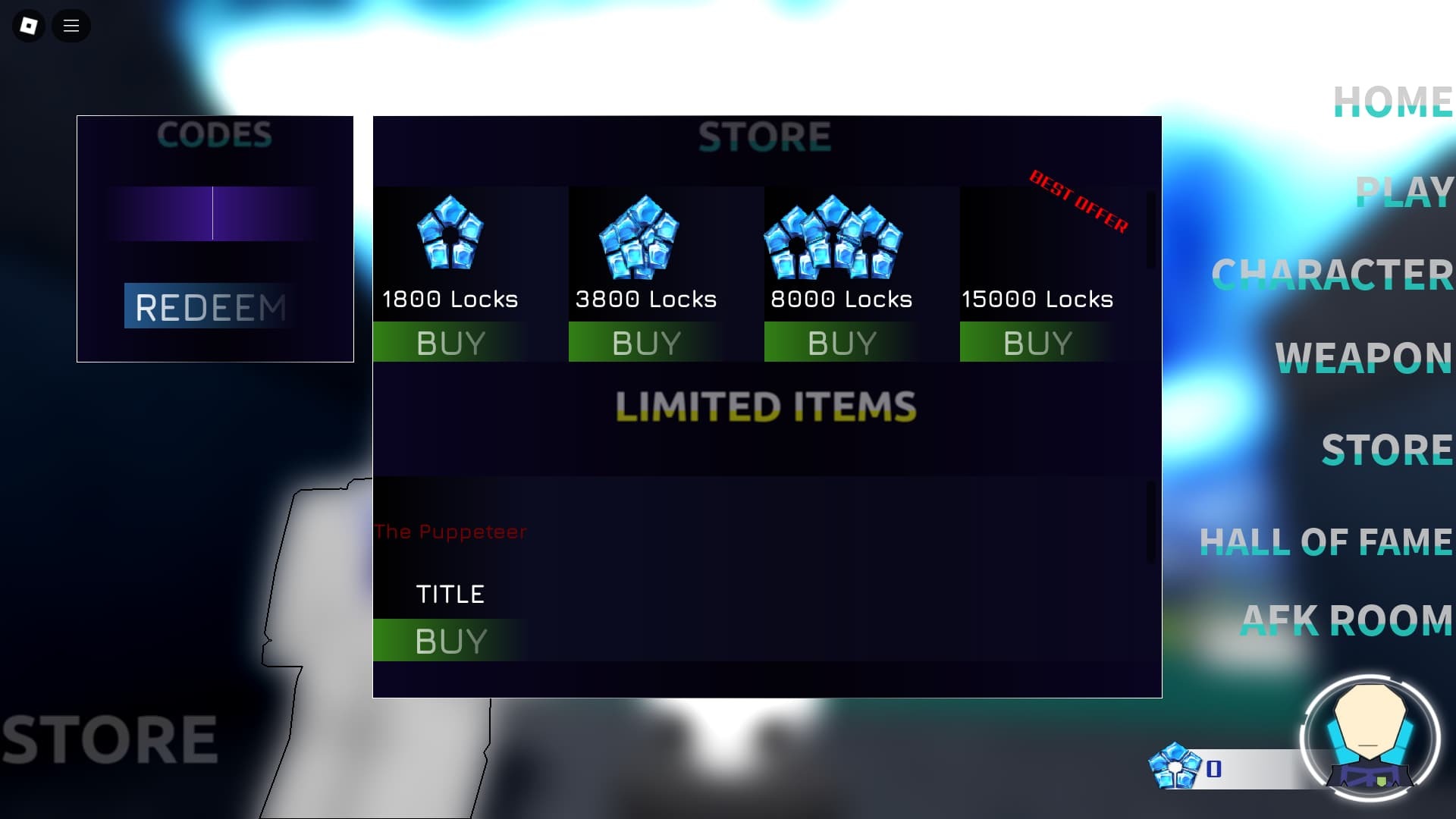 Lock Over how to redeem codes