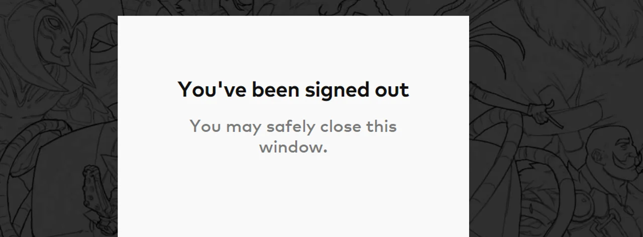 Signed out Screen Riot Page