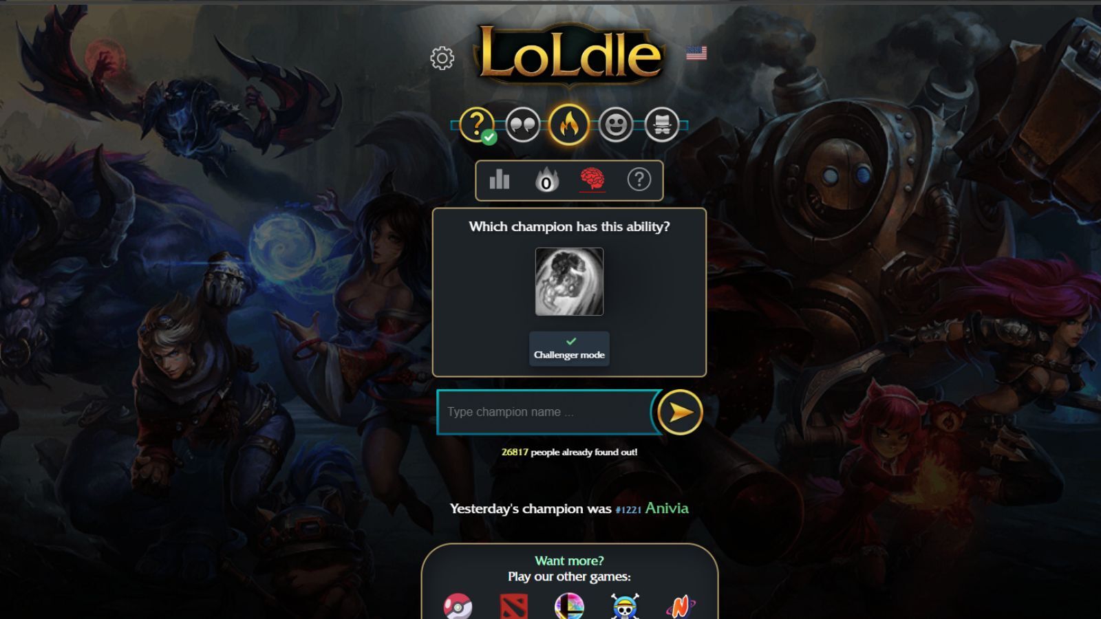 Loldle answers Ability