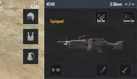 M249 pubg mobile loadout