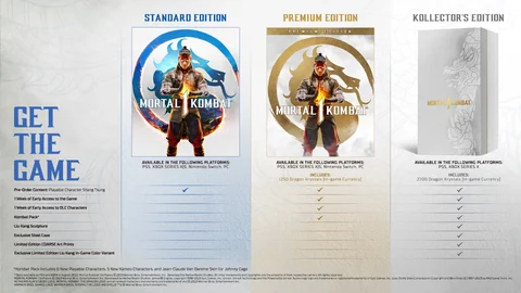 MK1 Pre Order Edtitions