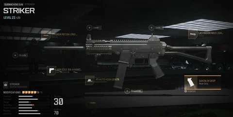 MW3 Striker Loadout