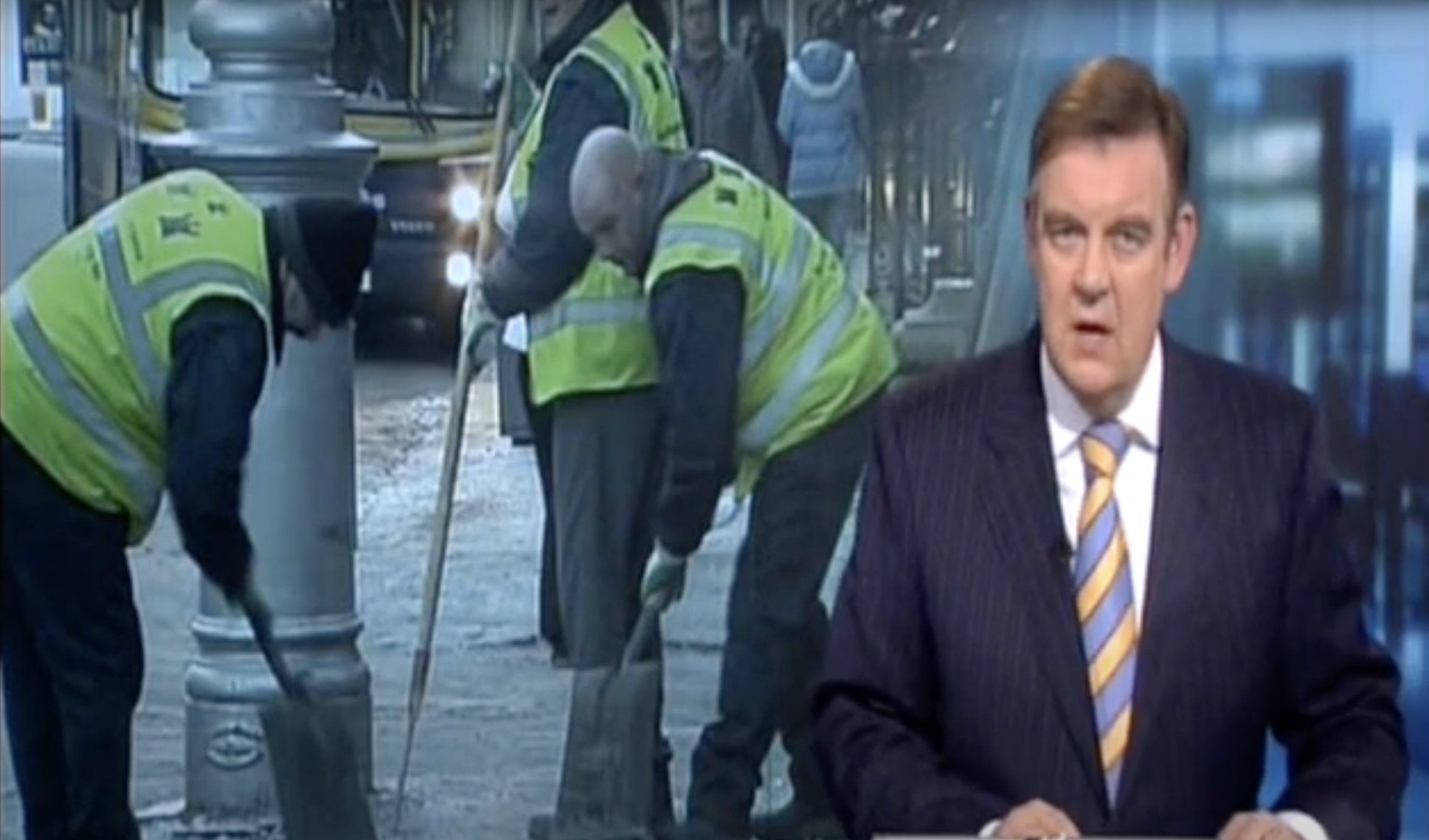 Man slips on ice on RT Es Six One News