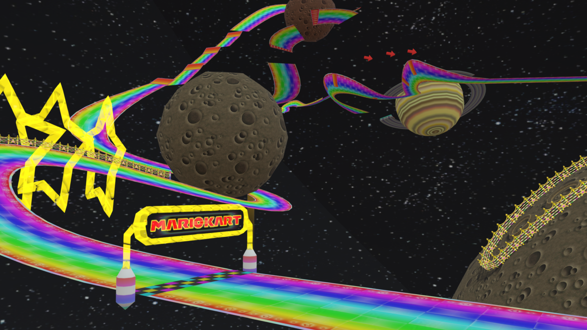 Mario Kart 7 3 DS Rainbow Road