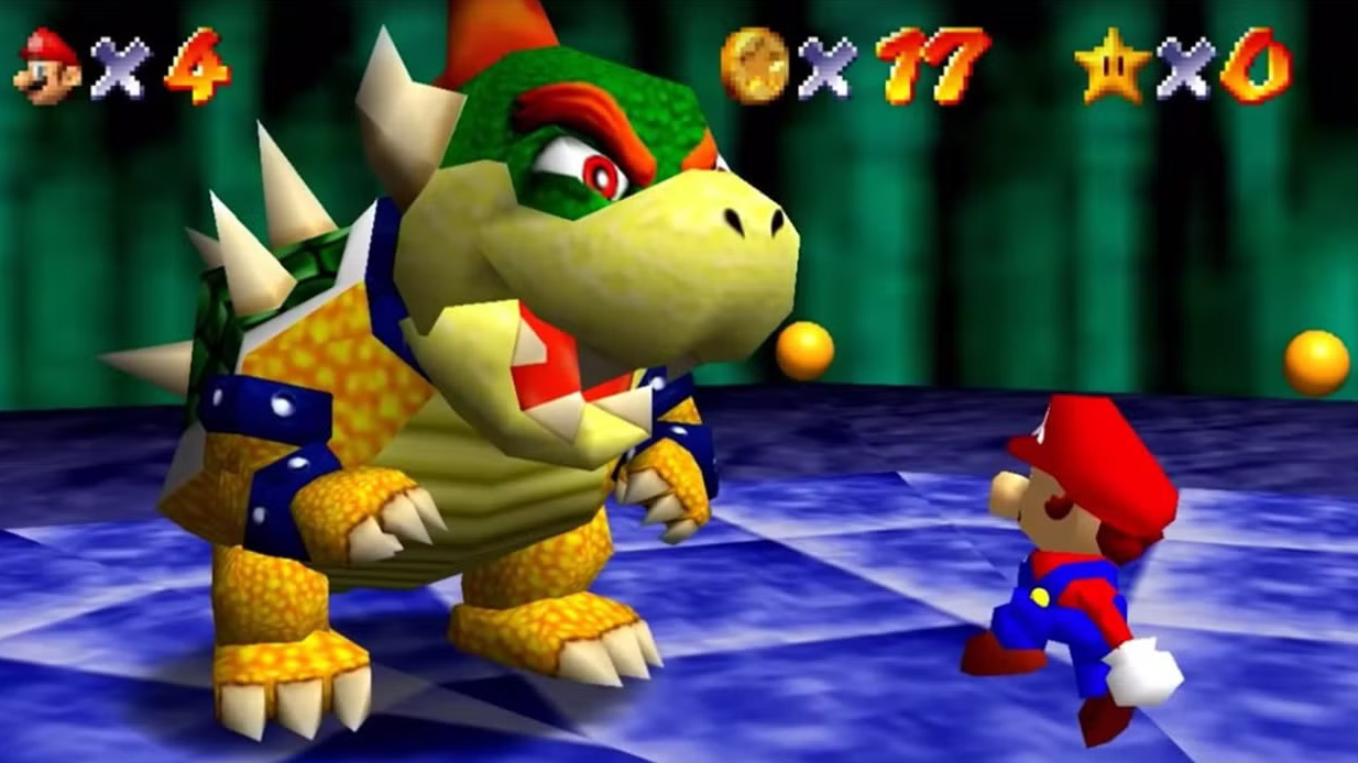 Mario vs Bowser Super Mario 64 1996