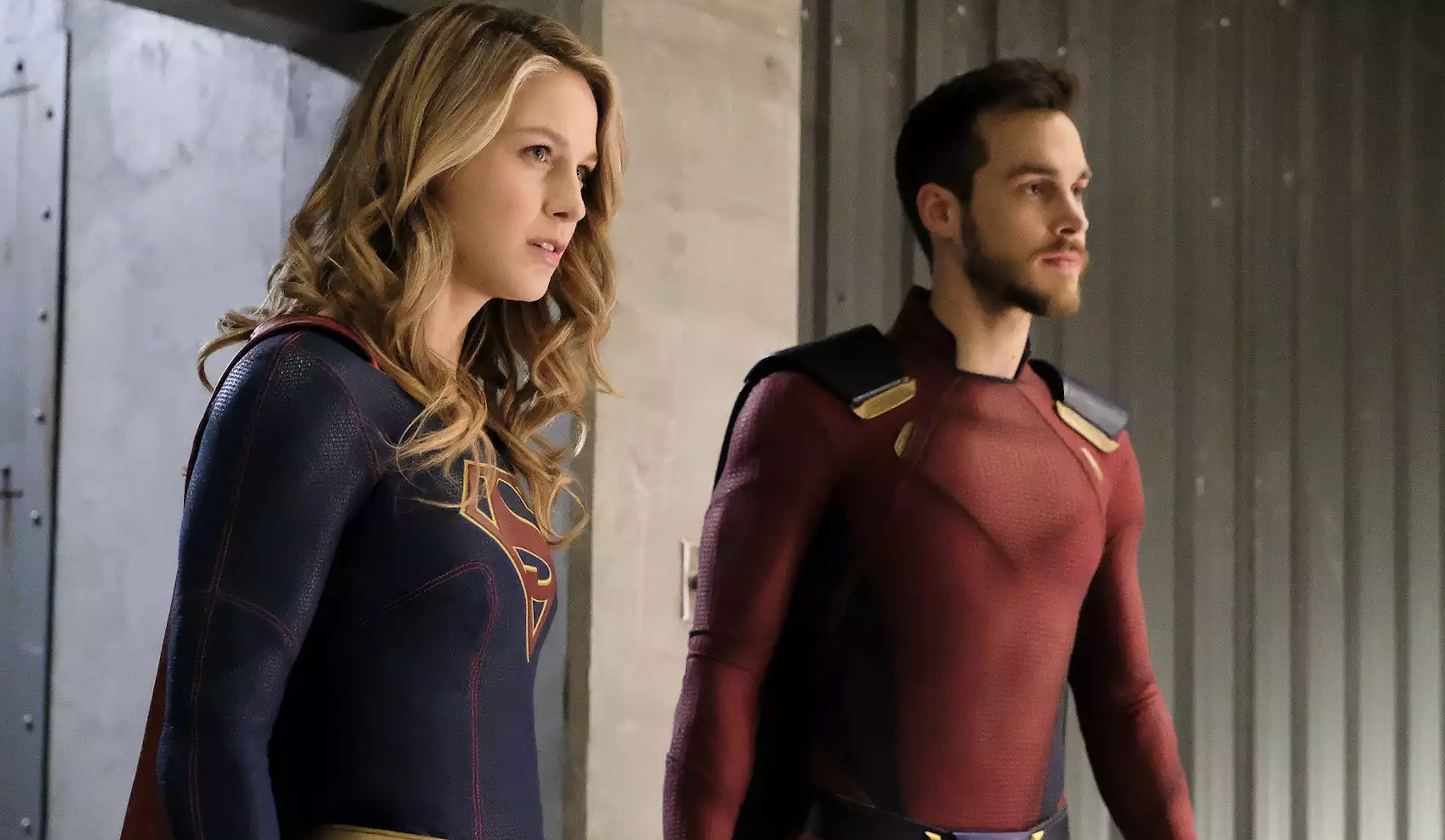Melissa Benoist and Chris Wood