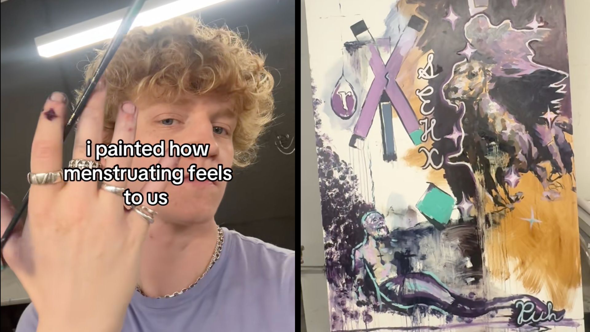 Menstruating Painting Tik Tokharrisearls1