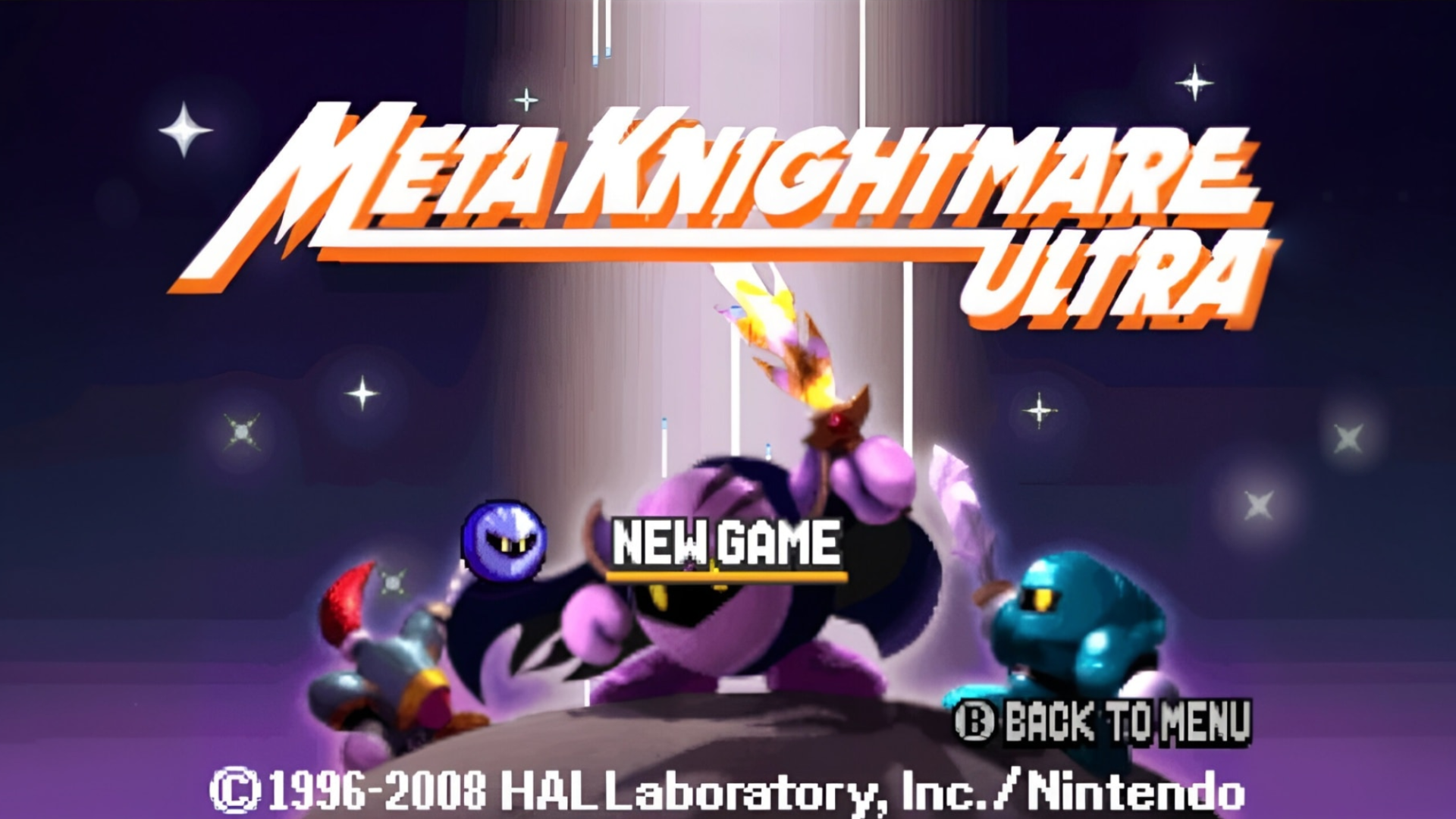 Meta Knightmare Ultra Title Screen