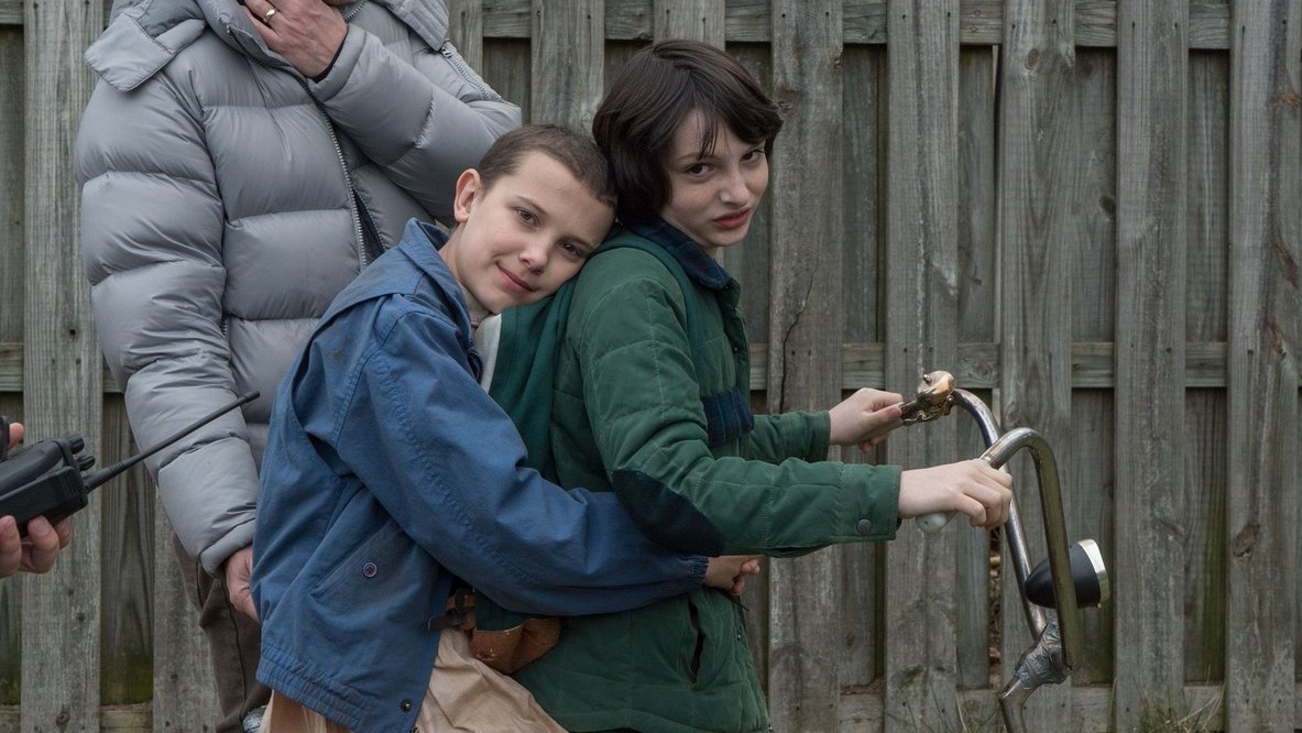 Millie Bobby Brown and Finn Wolfhard Stranger Things 1