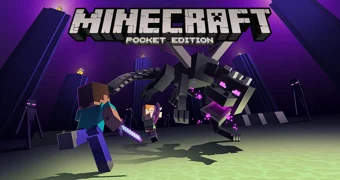 Minecraft Pocket Edition Ender Dragon Key Art