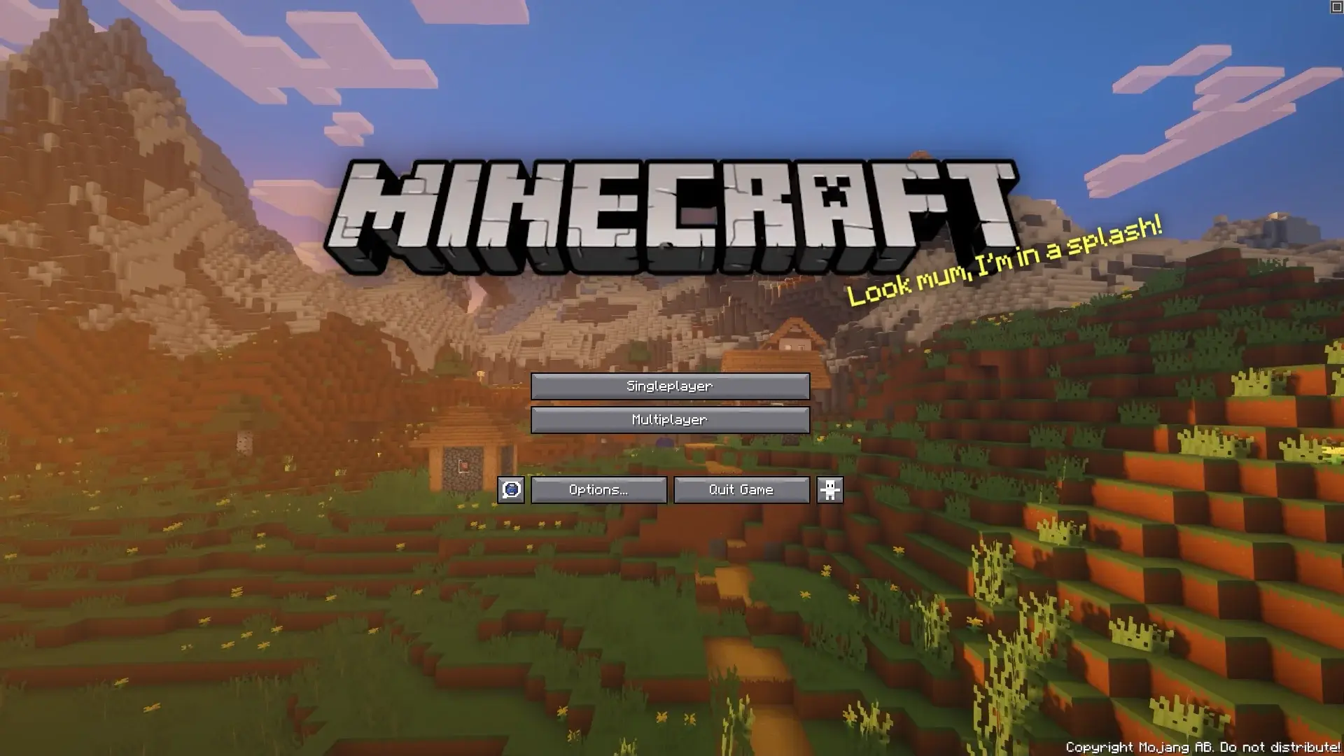 Minecraft title screen