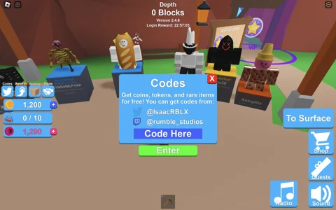 All Block Mining Simulator codes to redeem for free Diamonds