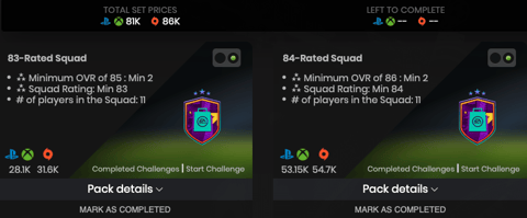 Mixed Campaign Player Pick SBC