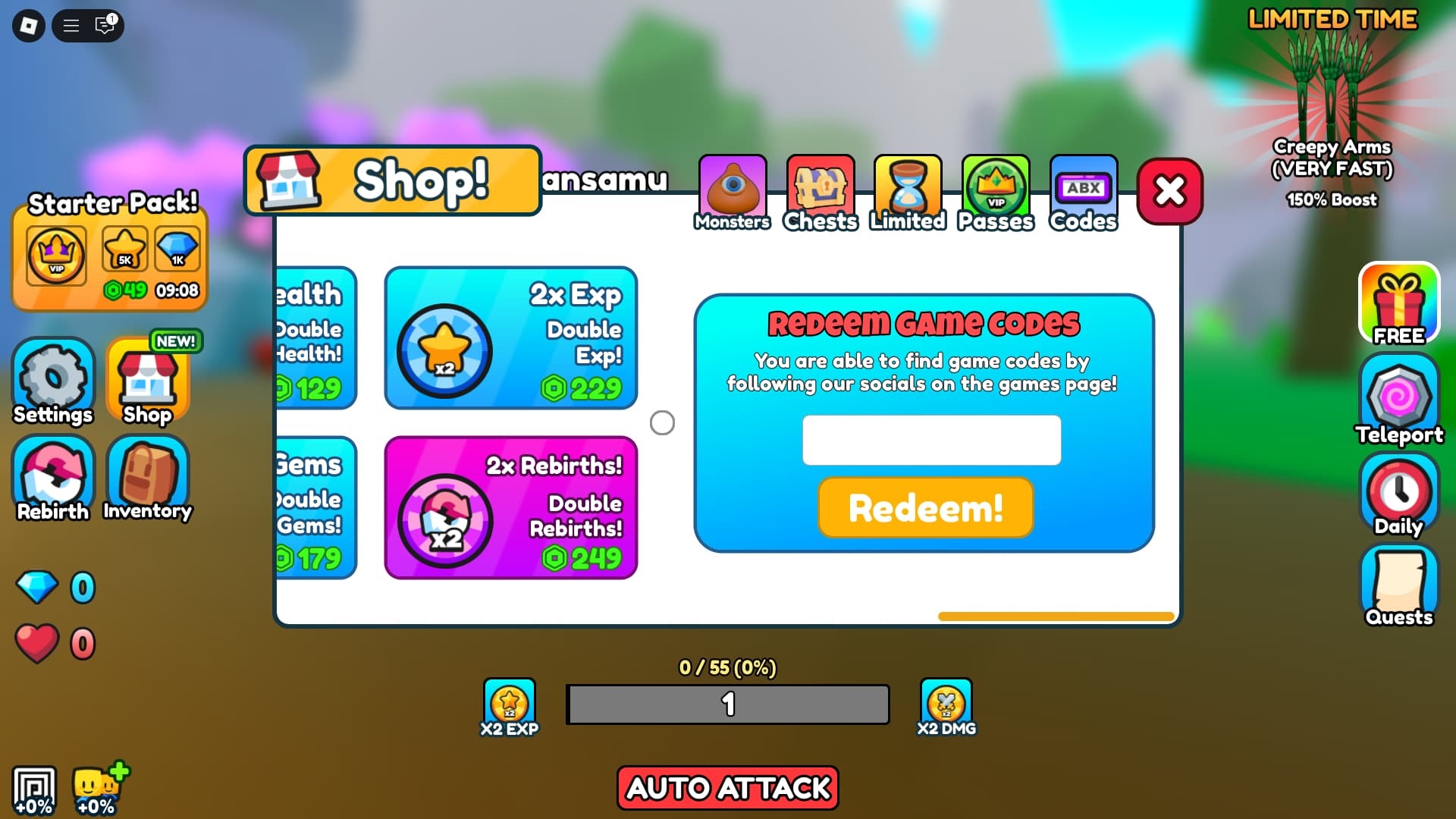 Monster Evolution how to redeem codes