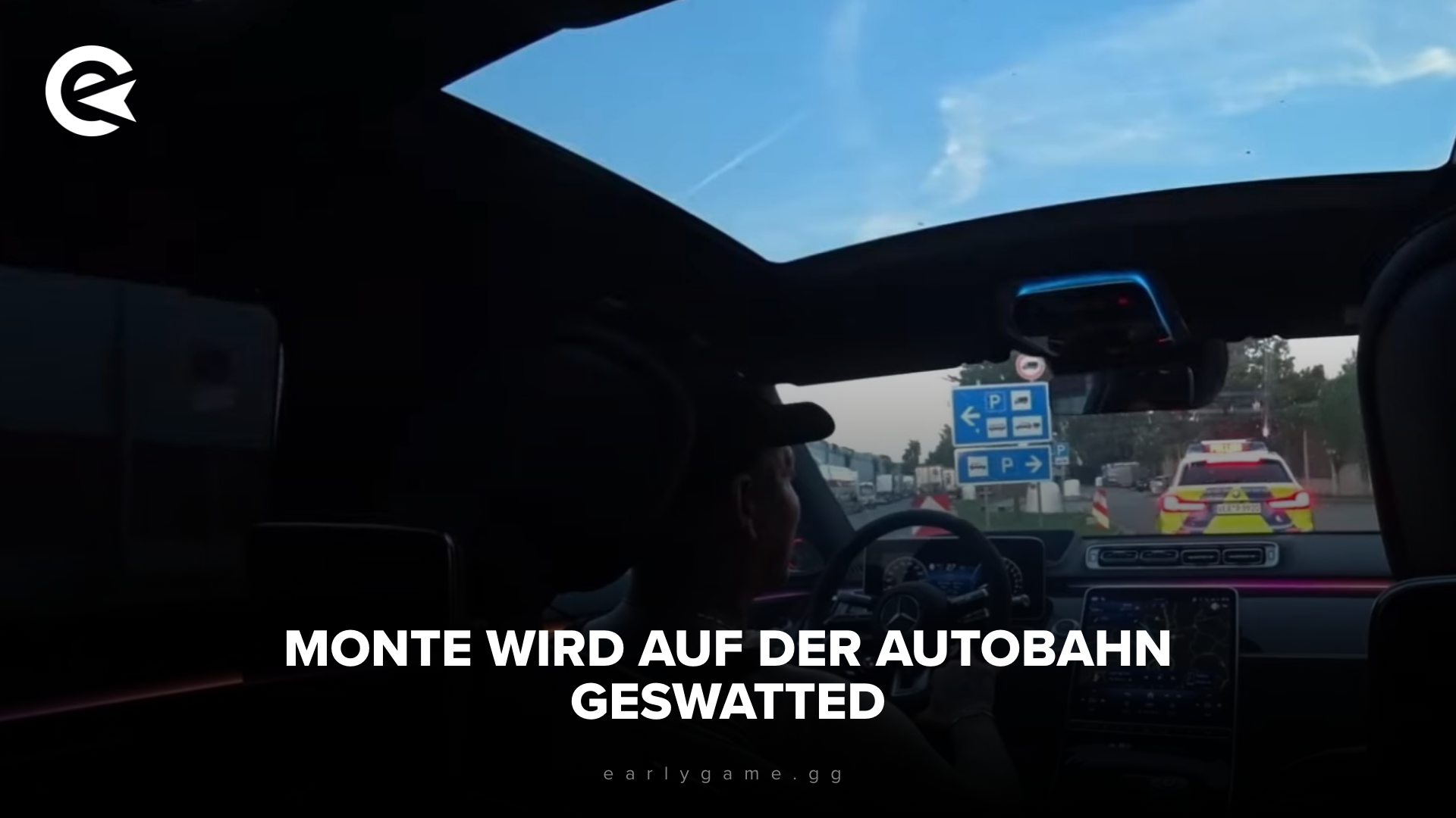 Monte wird auf der Autobahn geswatted