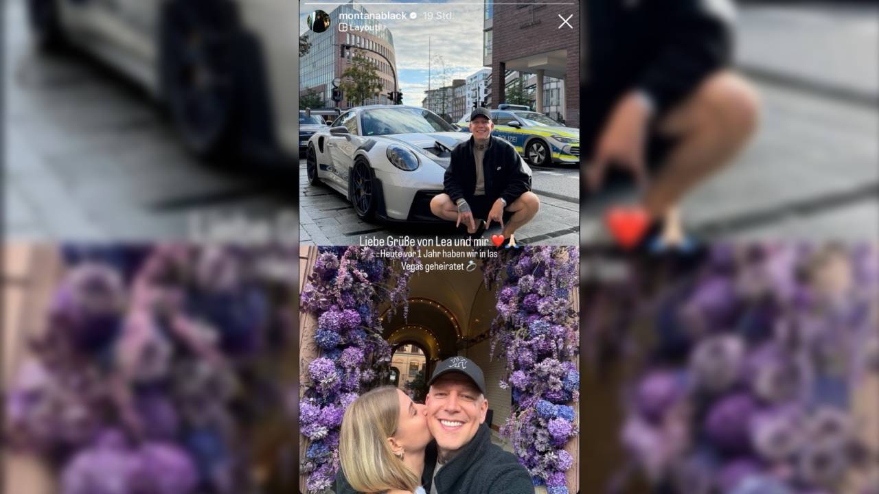 Monte x Lea Hochzeitstag Story Insta