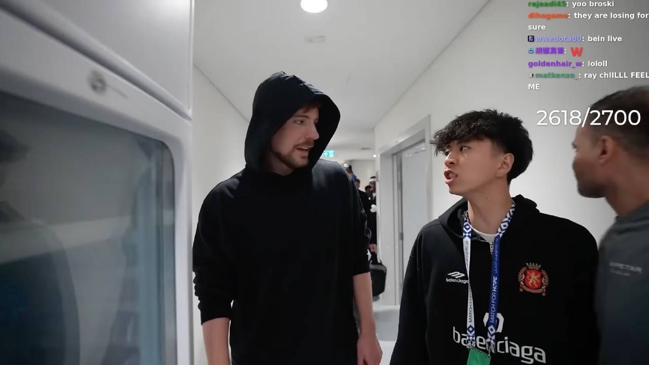 Mr Beast confronts Ray about Team Water