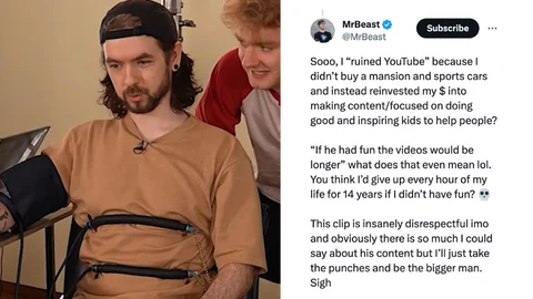 Mr Beast vs Jacksepticeye Vid x Tweet