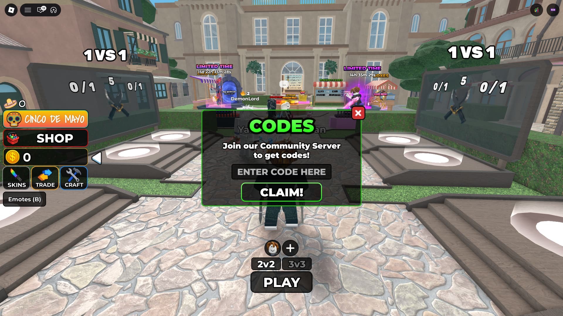 Murderers VS Sheriffs How To Redeem Codes 2
